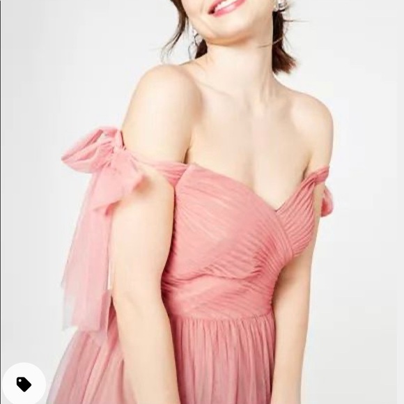 Aidan Ombré Mesh tea Length Dress - Picture 2 of 5